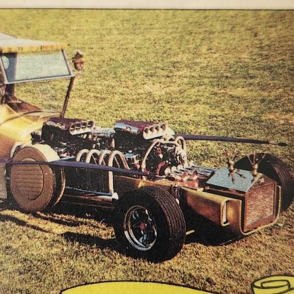 1974/1975 Fleer George Barris Kustom Cars Series 1 ZZR - Spy Rod Sticker Card Vn